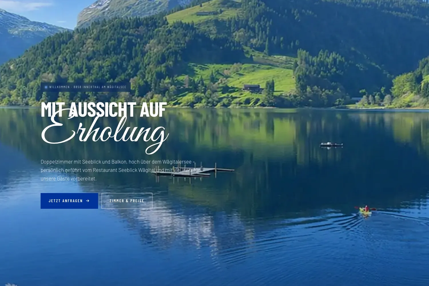 Webseite Gästehaus Seeblick Wägital