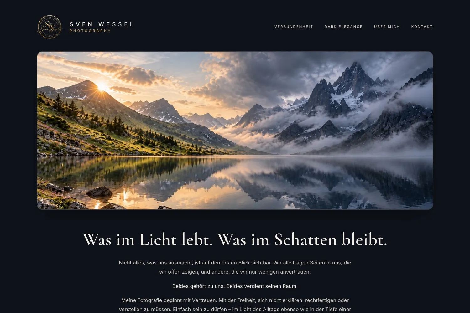 Webseite Fotografie mit Persönlichkeit – Sven Wessel